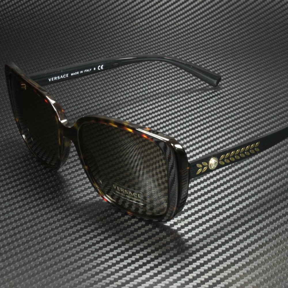 Versace 56mm Havana Sunglasses! NEW!